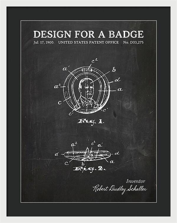 Design For A Badge Chalkboard Patent Usd33275