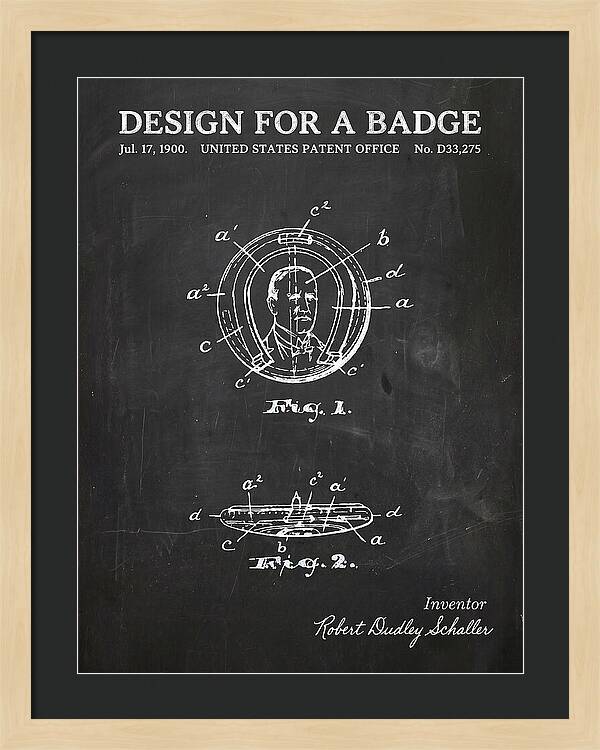 Design For A Badge Chalkboard Patent Usd33275