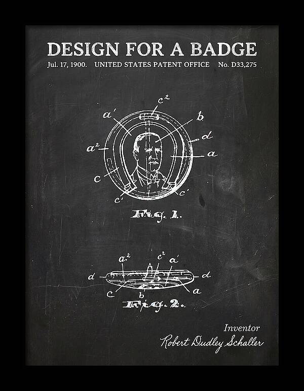 Design For A Badge Chalkboard Patent Usd33275