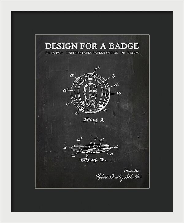 Design For A Badge Chalkboard Patent Usd33275