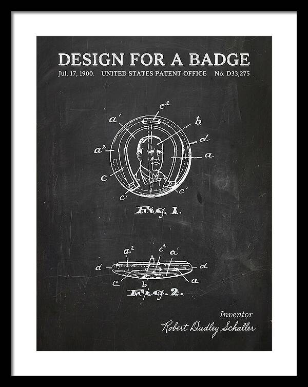 Design For A Badge Chalkboard Patent Usd33275