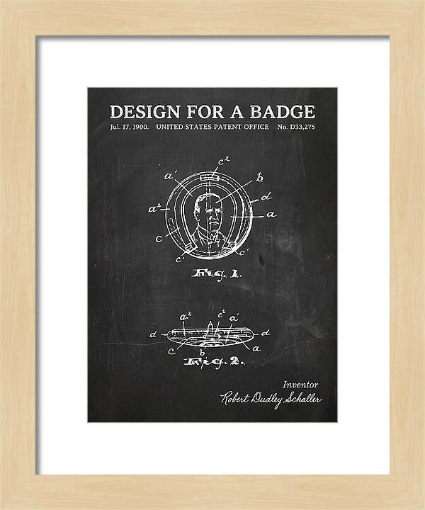 Design For A Badge Chalkboard Patent Usd33275