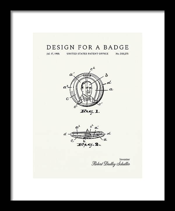 Design For A Badge Minimalist Patent Usd33275