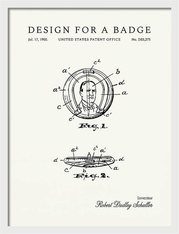 Design For A Badge Minimalist Patent Usd33275