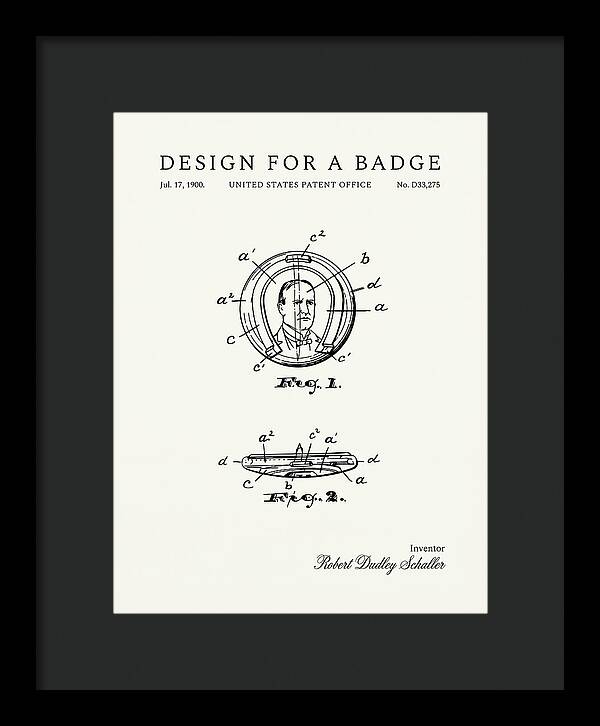 Design For A Badge Minimalist Patent Usd33275