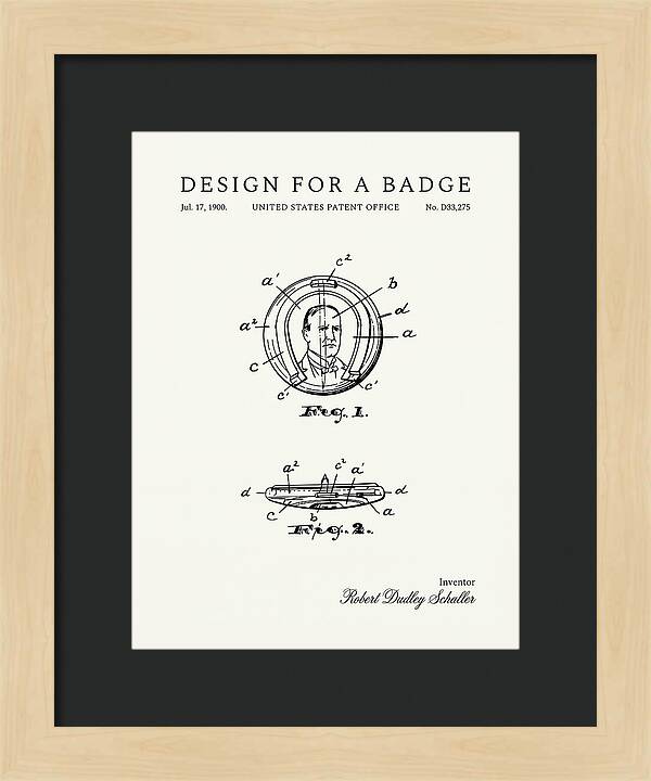 Design For A Badge Minimalist Patent Usd33275