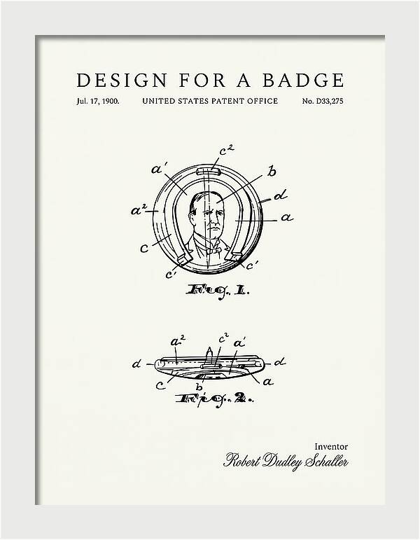 Design For A Badge Minimalist Patent Usd33275