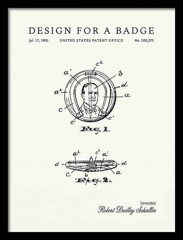 Design For A Badge Minimalist Patent Usd33275