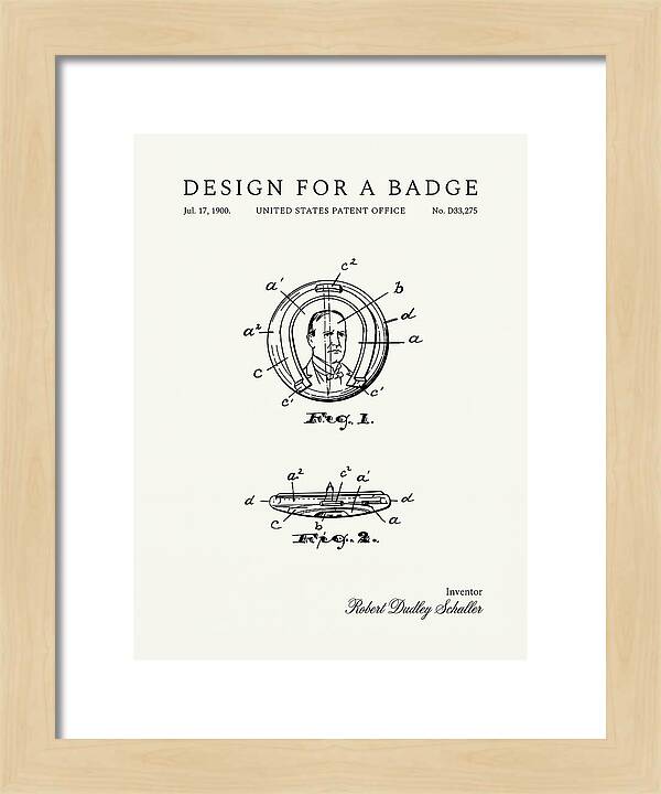 Design For A Badge Minimalist Patent Usd33275