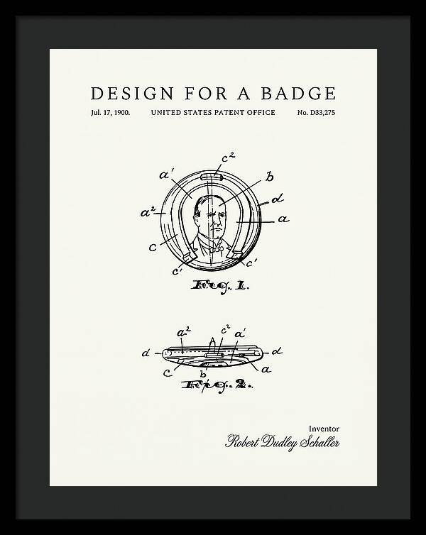 Design For A Badge Minimalist Patent Usd33275