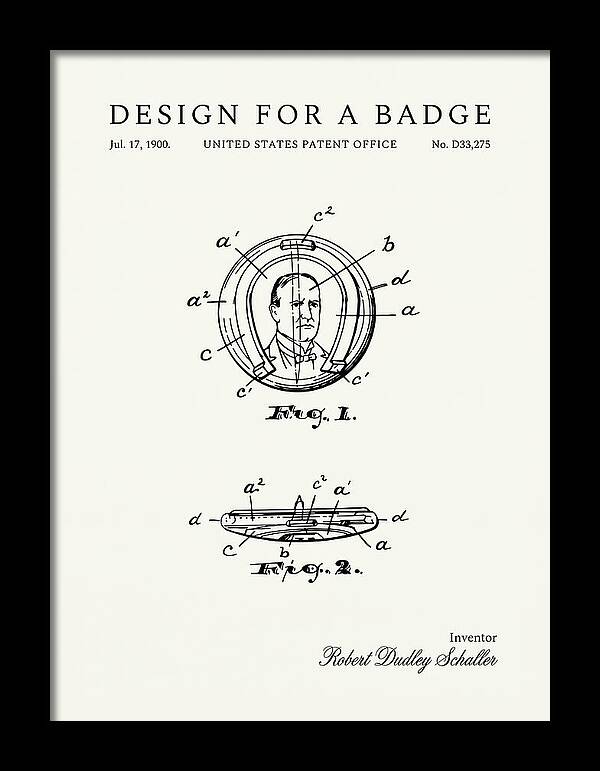Design For A Badge Minimalist Patent Usd33275