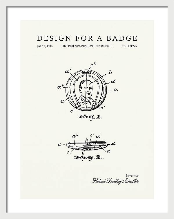 Design For A Badge Minimalist Patent Usd33275