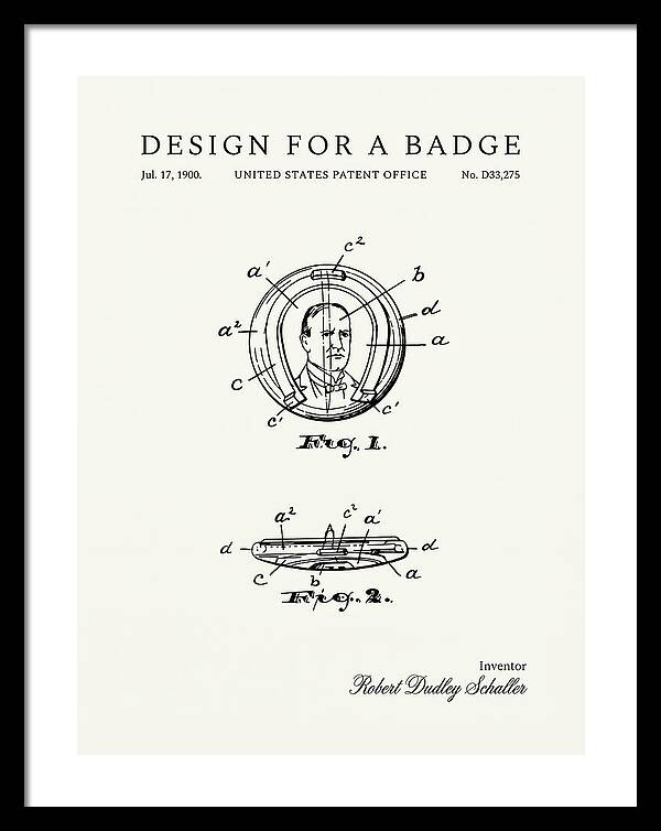 Design For A Badge Minimalist Patent Usd33275