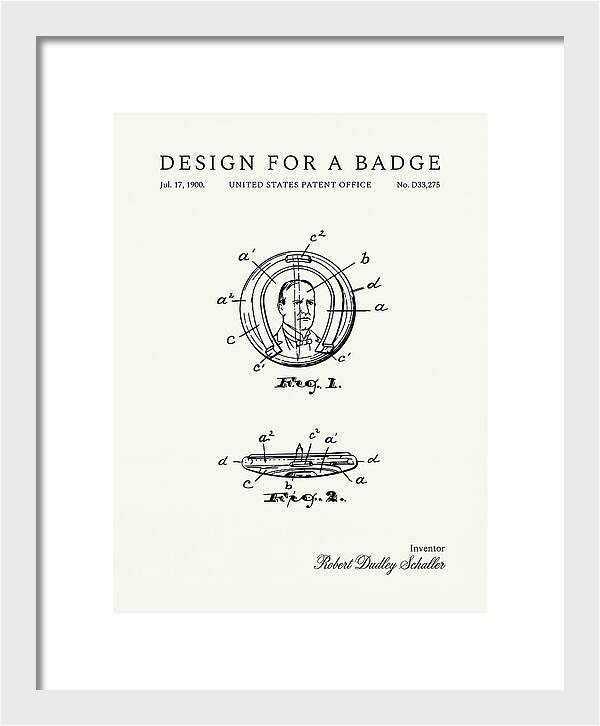 Design For A Badge Minimalist Patent Usd33275
