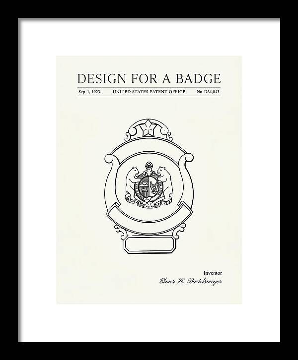 Design For A Badge Minimalist Patent Usd64043