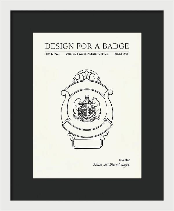 Design For A Badge Minimalist Patent Usd64043