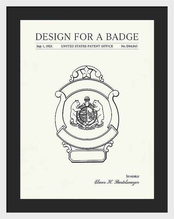 Design For A Badge Minimalist Patent Usd64043
