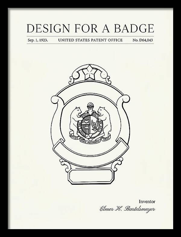 Design For A Badge Minimalist Patent Usd64043