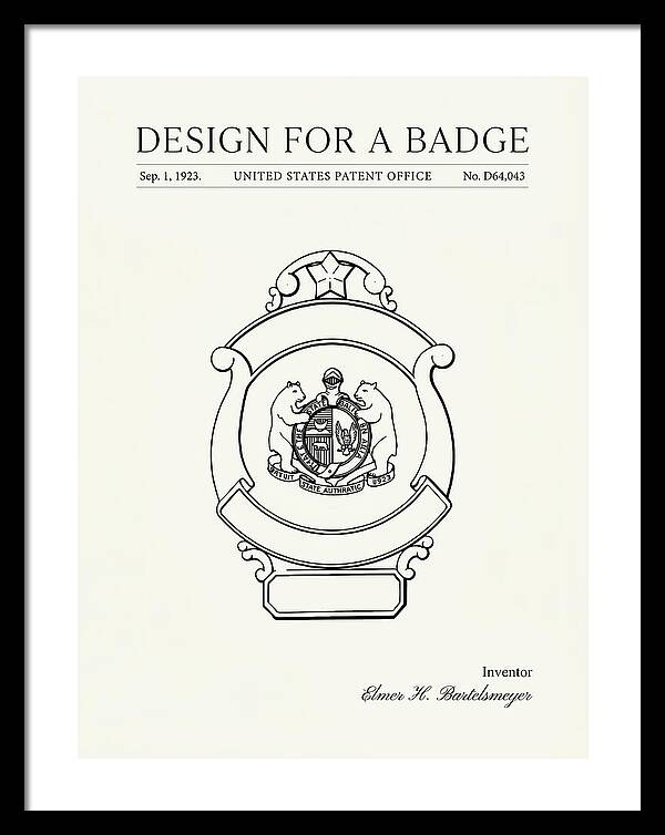 Design For A Badge Minimalist Patent Usd64043
