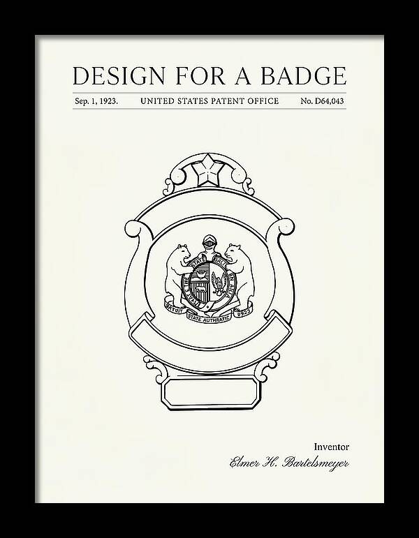Design For A Badge Minimalist Patent Usd64043