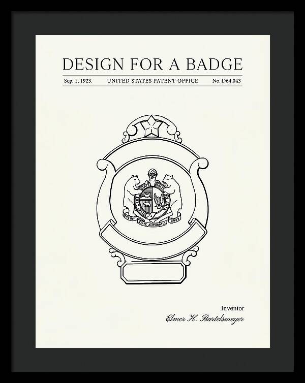 Design For A Badge Minimalist Patent Usd64043