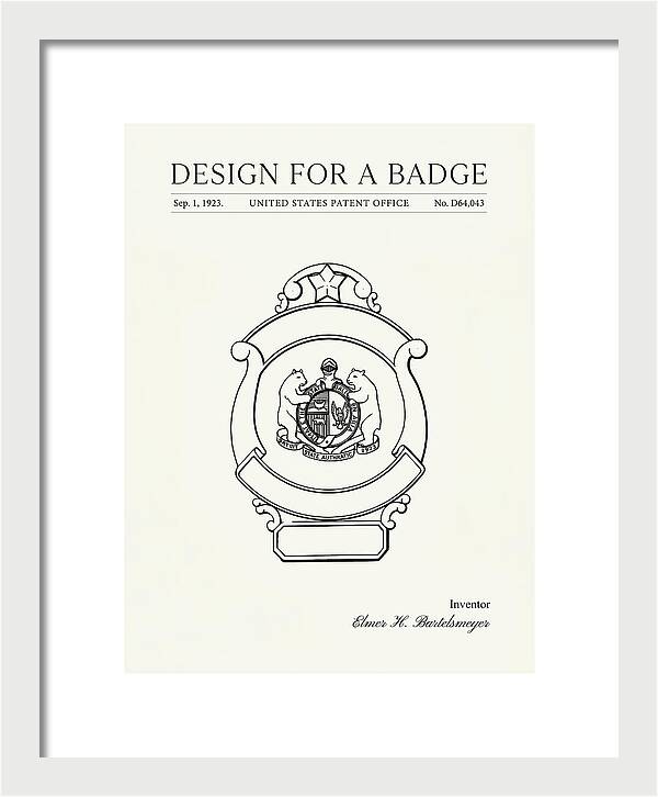 Design For A Badge Minimalist Patent Usd64043