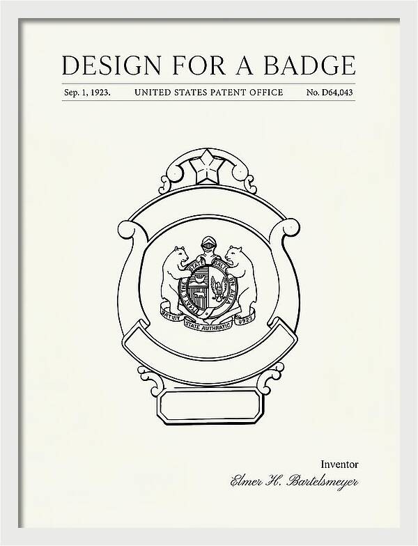 Design For A Badge Minimalist Patent Usd64043