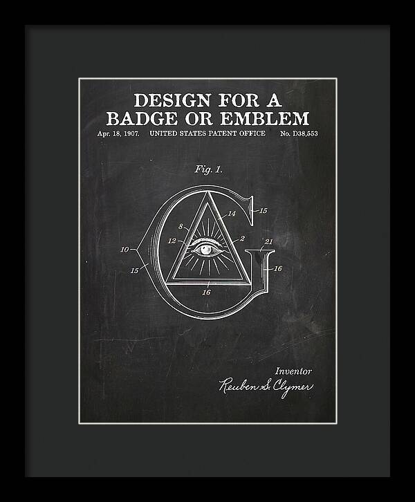 Design For A Badge Or Emblem Masonic Chalkboard Patent Usd38553