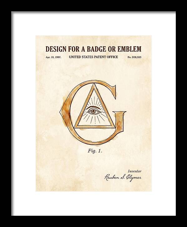 Design For A Badge Or Emblem Masonic Watercolor Patent Usd38553