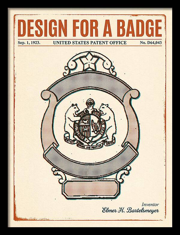 Design For A Badge Retro Patent Usd64043