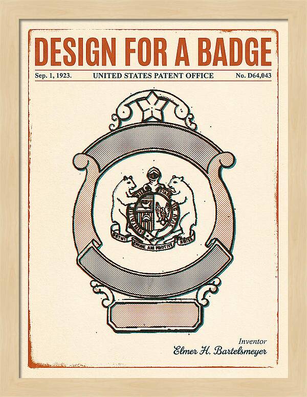 Design For A Badge Retro Patent Usd64043