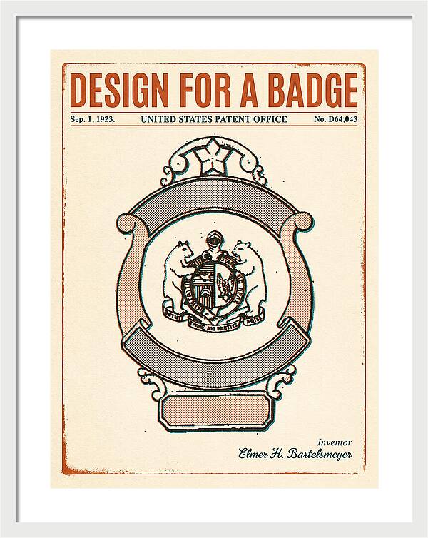 Design For A Badge Retro Patent Usd64043