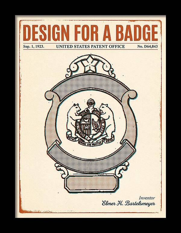 Design For A Badge Retro Patent Usd64043