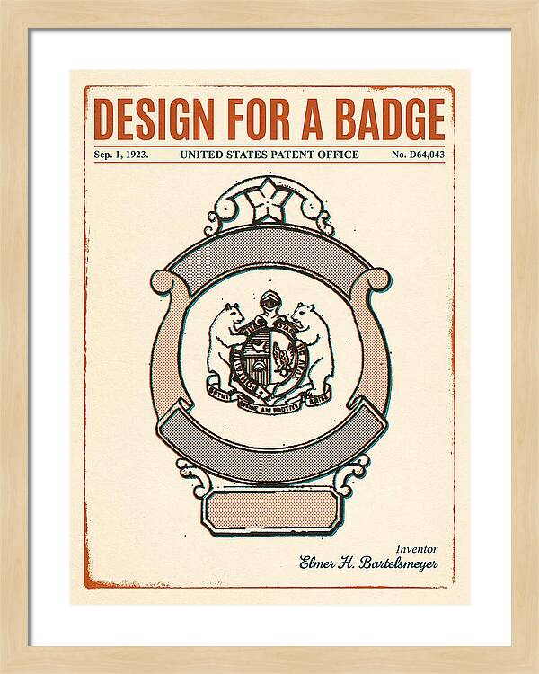 Design For A Badge Retro Patent Usd64043