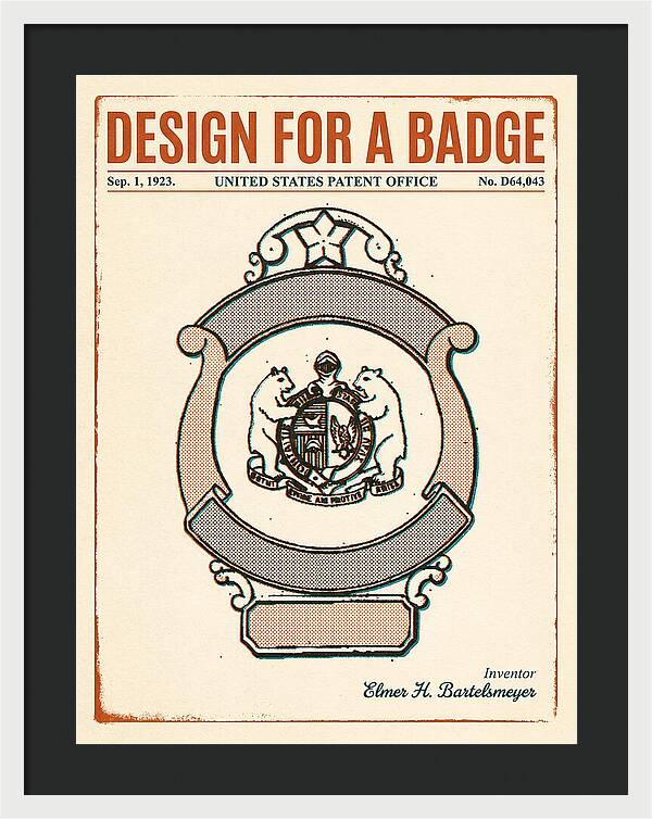Design For A Badge Retro Patent Usd64043