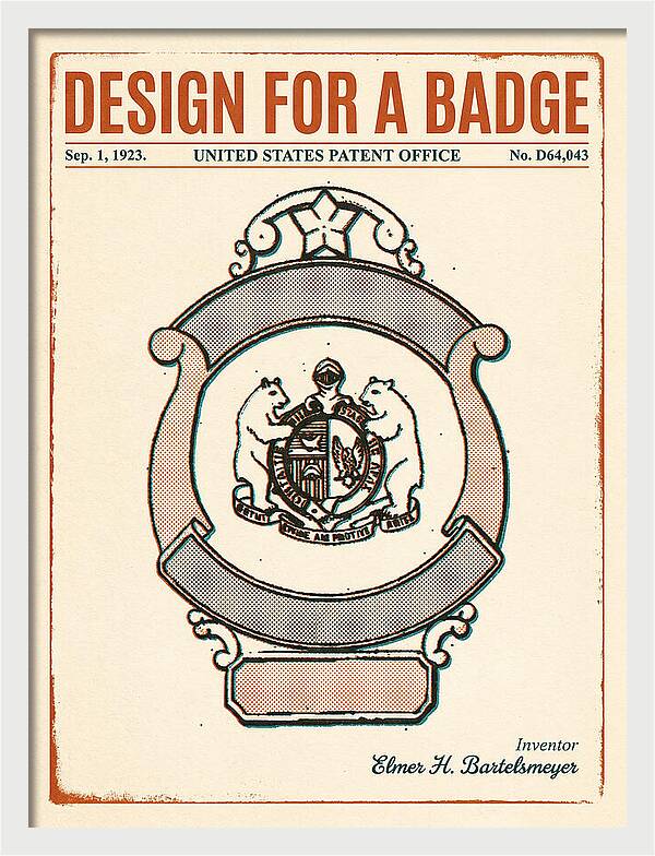Design For A Badge Retro Patent Usd64043