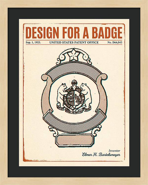 Design For A Badge Retro Patent Usd64043