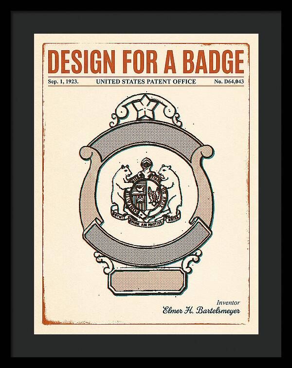 Design For A Badge Retro Patent Usd64043