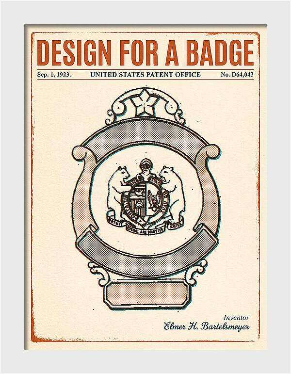 Design For A Badge Retro Patent Usd64043