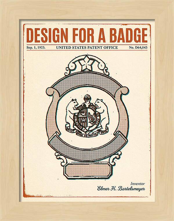 Design For A Badge Retro Patent Usd64043