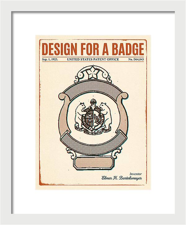 Design For A Badge Retro Patent Usd64043