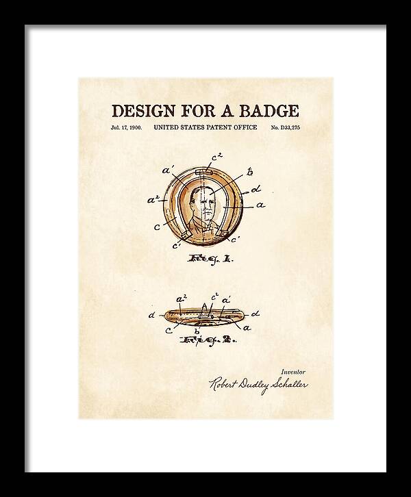 Design For A Badge Watercolor Patent Usd33275
