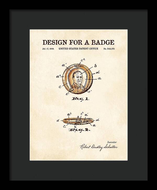 Design For A Badge Watercolor Patent Usd33275