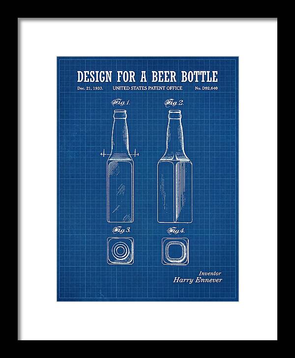 Design For A Beer Bottle Blueprint Patent Usd92640s