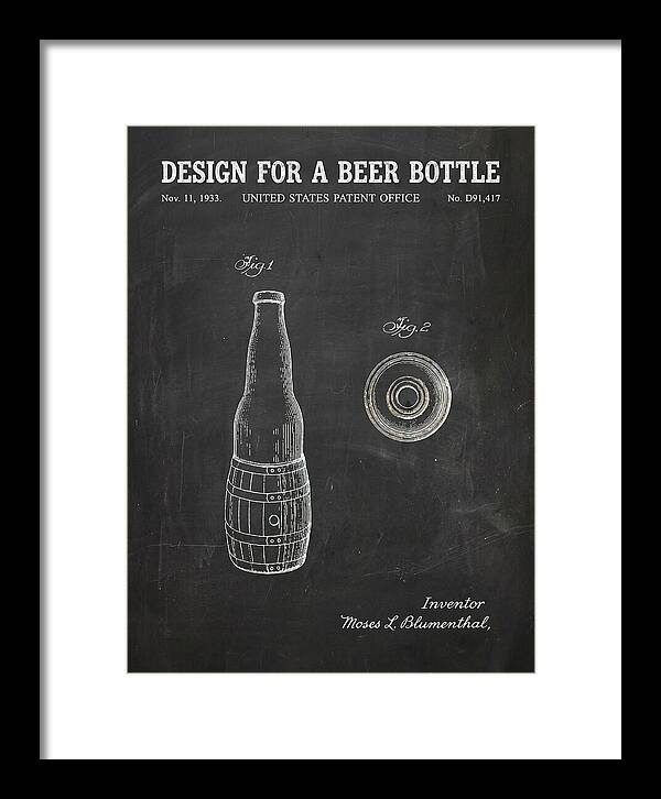 Design For A Beer Bottle Chalkboard Patent Usd91417s