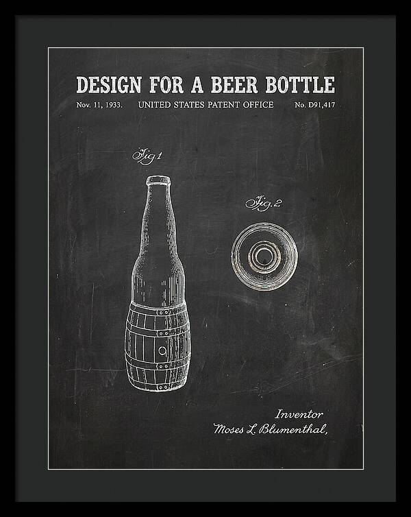 Design For A Beer Bottle Chalkboard Patent Usd91417s