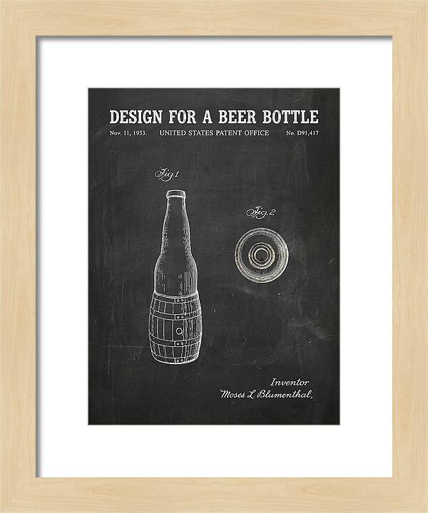 Design For A Beer Bottle Chalkboard Patent Usd91417s