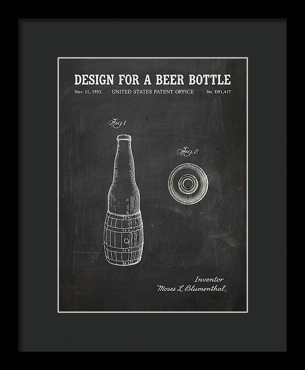 Design For A Beer Bottle Chalkboard Patent Usd91417s
