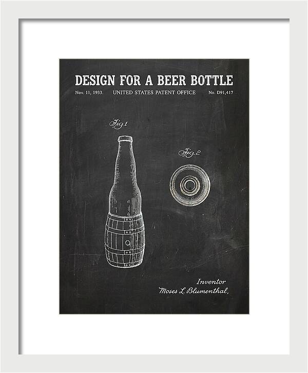 Design For A Beer Bottle Chalkboard Patent Usd91417s