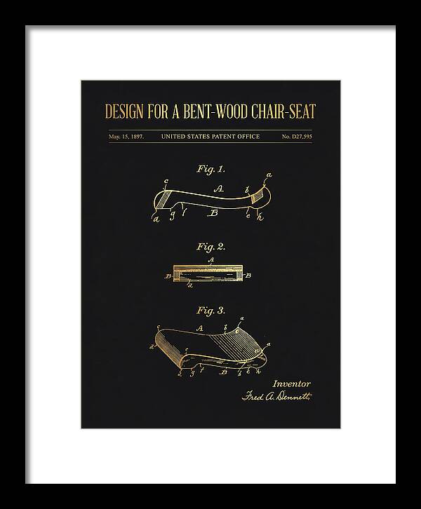 Design For A Bent Wood Chair Seat Gold Patent Usd27595s